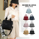 Waterproof Nylon Women Shoulder Messenger Bag with Zipper Pocket