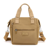 Waterproof Nylon Women Shoulder Messenger Bag with Zipper Pocket