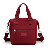 Waterproof Nylon Women Shoulder Messenger Bag with Zipper Pocket