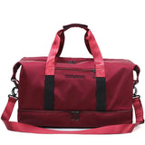 Large Capacity Fitness HandBag for Short Trips, Wet Dry Separation, Weekend Bag