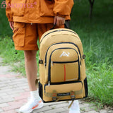Large Capacity Travel Knapsack Oxford Trekking Rucksack Waterproof Multi-Pockets