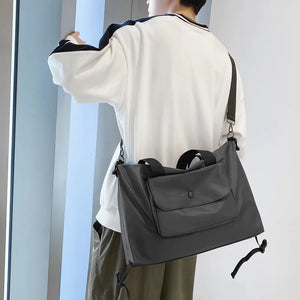 Large Capacity Nylon Totes Bag Solid Storage Street Messenger Handbag