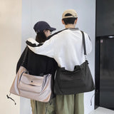 Large Capacity Nylon Totes Bag Solid Storage Street Messenger Handbag
