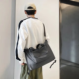 Large Capacity Nylon Totes Bag Solid Storage Street Messenger Handbag