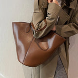 Large Capacity Underarm Bag For Women High PU Leather Shoulder Bag Retro Western