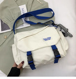 Large Capacity Canvas Messenger Bag Girls Women Postman Shoulder Bag