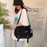 Large Capacity Canvas Messenger Bag Girls Women Postman Shoulder Bag