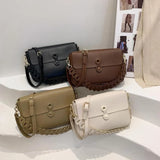 Vintage Chains One Shoulder Bags High Women PU Leather Casual Handbags