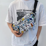 Large Capacity Nylon Waist Bag Fanny Pack for Men and Women