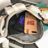Large Capacity Canvas Waist Bag Unisex Fanny Pack Streetwear Chest Bags