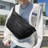 Large Capacity Waterproof Canvas Waist Bag for Men Women