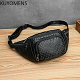 Large Capacity Waist Bag Women Fanny Pack Pu Leather Chest Bag