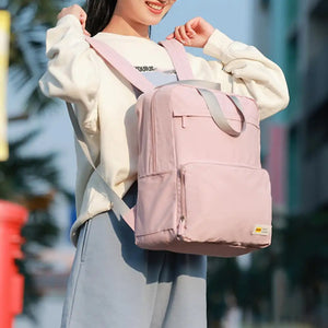 Large Capacity Waterproof Backpack Anti-theft Solid Student Bag