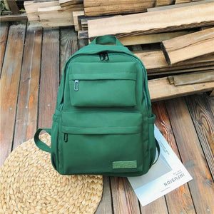 Waterproof Nylon Women Backpack Large Capacity Pure Travel Backpack
