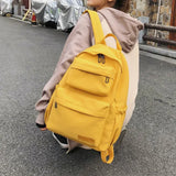 Waterproof Nylon Women Backpack Large Capacity Pure Travel Backpack