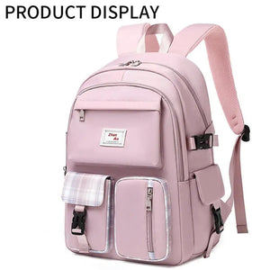 Spacious Zipper Pockets School Backpack