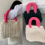 Winter Hand Woven Soft Warm Plush Women's Bag