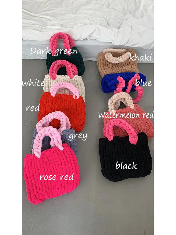 Winter Hand Woven Soft Warm Plush Women's Bag