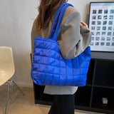 Winter Shoulder Bag Solid Nylon Handbags Casual Tote Bags For Women