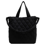 Large Capacity Winter Shoulder Bag Solid Cotton Cloth Handbags Casual Tote Bags