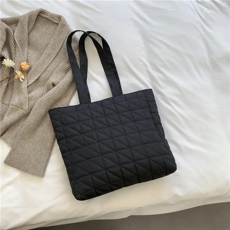 Winter Shoulder Bag Soft Cotton Handbag Casual Tote Bags For Women