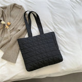 Winter Shoulder Bag Soft Cotton Handbag Casual Tote Bags For Women