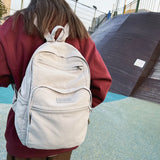 Large Capacity Women Backpack Multi-pocket Laptop Rucksack College Travel Bag