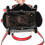Embossed Leather Women's Handbag Top Handle Messenger Tote
