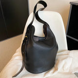 Large Capacity Women Bucket Bag PU Leather Shoulder Bags Handbag
