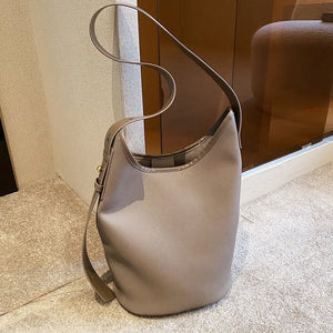 Large Capacity Women Bucket Bag PU Leather Shoulder Bags Handbag