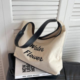 Large Capacity Canvas Shoulder Bags Female Casual Tote Bags College Girls