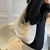 Large Capacity Canvas Shoulder Bags Female Casual Tote Bags College Girls