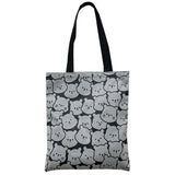Large Capacity Women Canvas Shoulder Bags Bear Female Shopper Shopping Bag
