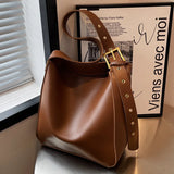 Large Capacity Women Crossbody Pack PU Leather Single Shoulder Bags