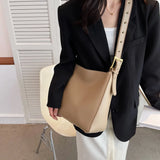 Large Capacity Women Crossbody Pack PU Leather Single Shoulder Bags