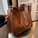 Large Capacity Women Crossbody Pack PU Leather Single Shoulder Bags