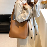 Large Capacity Women Crossbody Pack PU Leather Single Shoulder Bags