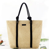 Large Capacity Women Handbag Straw Beach Tote Hollow Bag