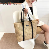 Summer Beach Woven Straw Tote Shoulder Bag Large Capacity Women Handbag