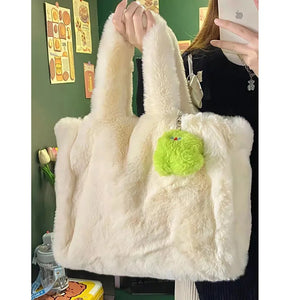 Large Capacity Women Handbag Tote Bag High-Capacity Plush Bag