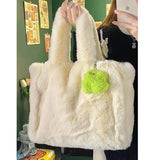 Large Capacity Women Handbag Tote Bag High-Capacity Plush Bag