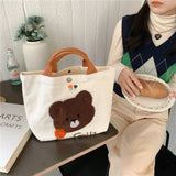 Large Capacity Women Lunch Bento Bag Small Tote Purse Handbags