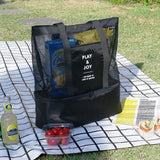 Large Capacity Women Mesh Transparent Bag Double-layer Heat Preservation