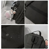 Large Capacity Women Nylon Backpack College School Bookbag Laptop Bag