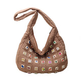Large Capacity Women Nylon Shoulder Bags Western Style Messenger Bags