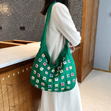Large Capacity Women Nylon Shoulder Bags Western Style Messenger Bags