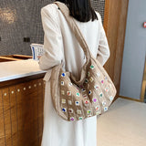 Large Capacity Women Nylon Shoulder Bags Western Style Messenger Bags