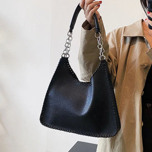 Large Capacity Women PU Leather Shoulder Bags Chains Handbags