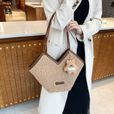 Large Capacity Women Plush Shoulder Bags Autumn And Winter Texture Handbags