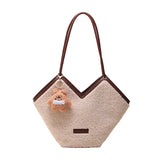 Large Capacity Women Plush Shoulder Bags Autumn And Winter Texture Handbags
